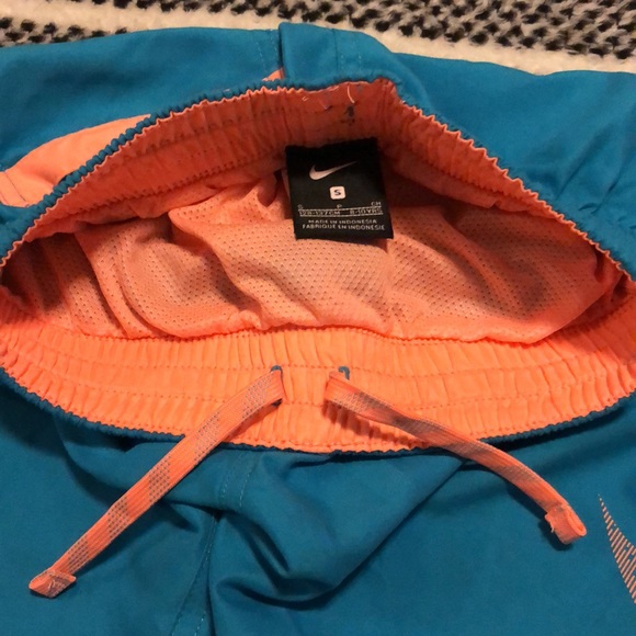 Nike turquoise and orange swim trunks 🩳 - Picture 2 of 3